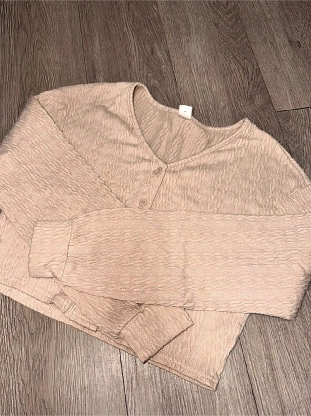 SHEIN Textured Button Front Blouse Size Small